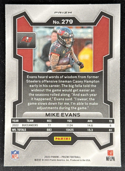 Mike Evans 2023 Panini Prizm Green Buccaneers Sports Trading Card