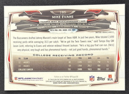 Mike Evans 2014 Topps Chrome Buccaneers