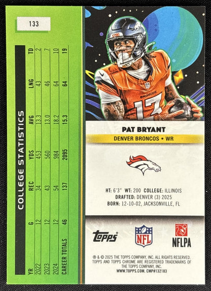 Pat Bryant 2025 Topps Cosmic Chrome Broncos