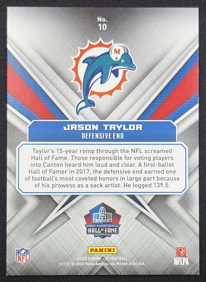 Jason Taylor 2020 Panini XR Gilded Greats Blue /99 Dolphins Miami Dolphins