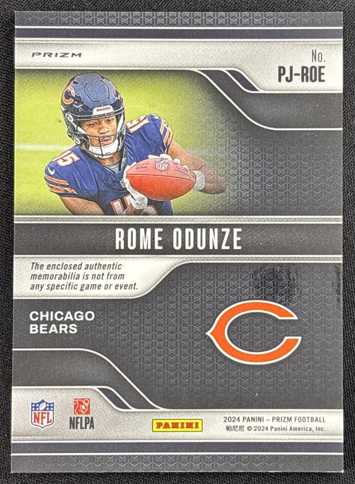 Rome Odunze 2024 Panini Prizm Premier Jerseys Bears