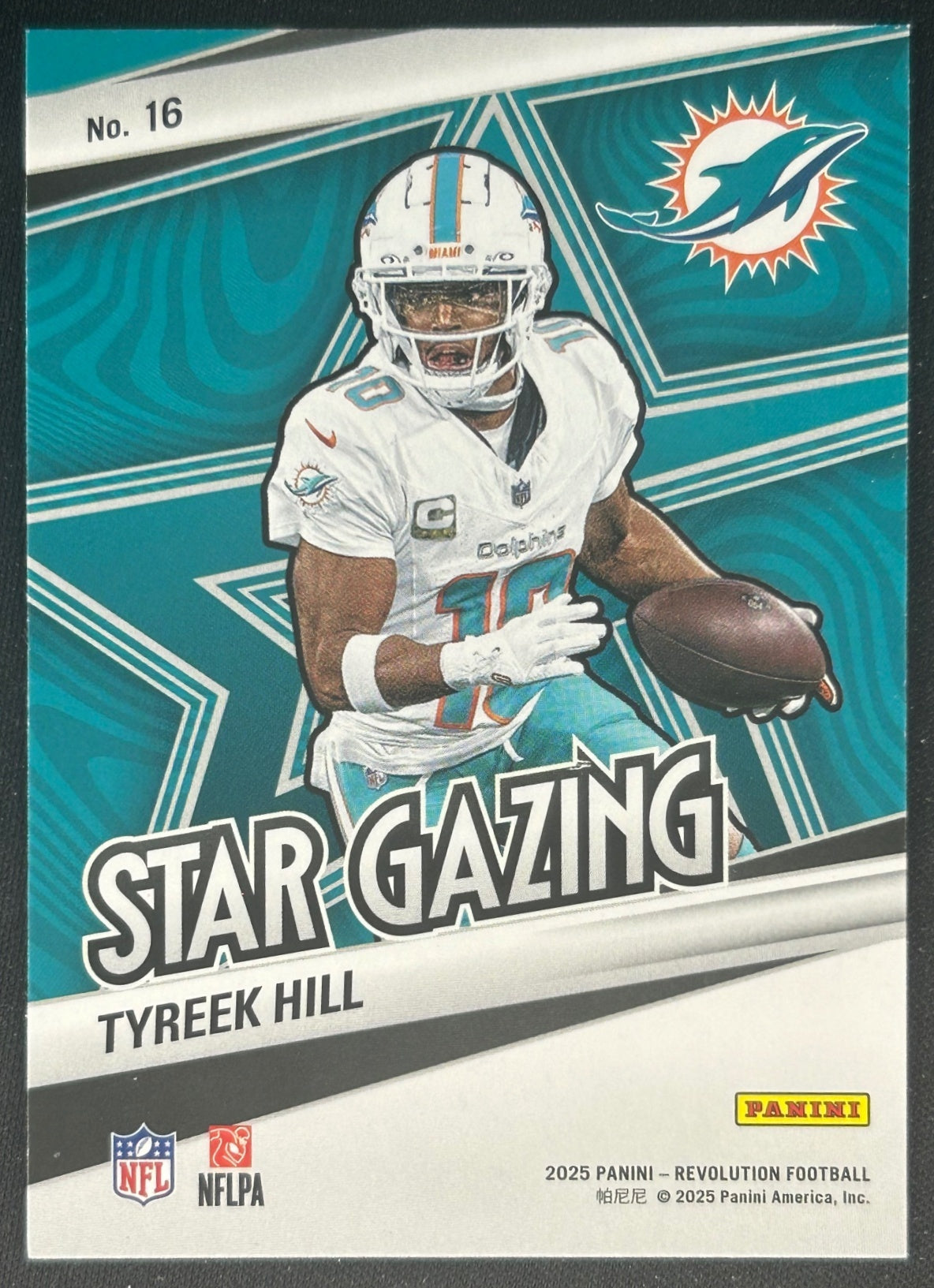 Tyreek Hill 2025 Panini Revolution Star Gazing Dolphins Sports Trading Card