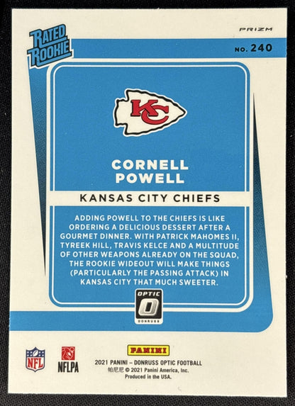 Cornell Powell 2021 Panini Donruss Optic Pink Chiefs