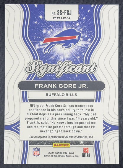 Frank Gore Jr. 2024 Panini Prizm Significant Signatures Bills
