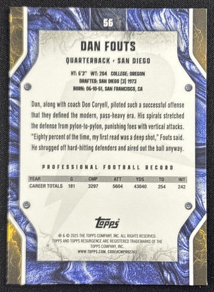 Dan Fouts 2024 Topps Resurgence Surge /399 Chargers
