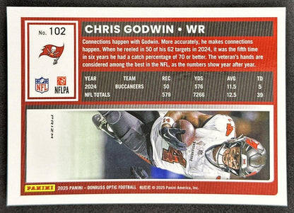 Chris Godwin 2025 Panini Donruss Optic Stars Prizm Buccaneers Sports Trading Cards