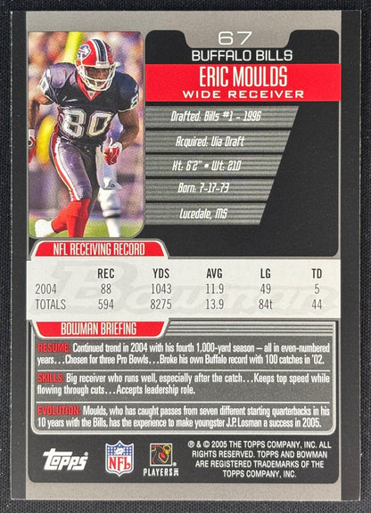 Eric Moulds 2005 Bowman Bills Sports Trading Cards