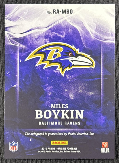 Miles Boykin 2019 Panini Origins Rookie Auto Ravens