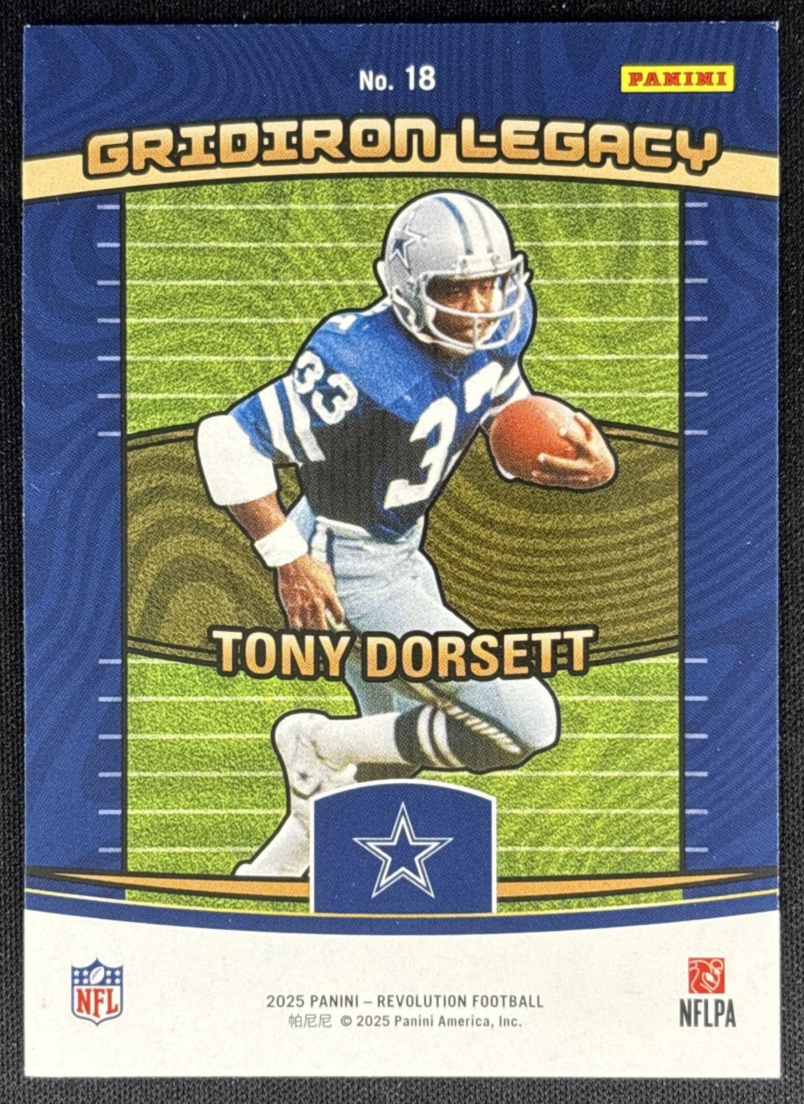 Tony Dorsett 2025 Panini Revolution Gridiron Legacy Cowboys Sports Trading Cards