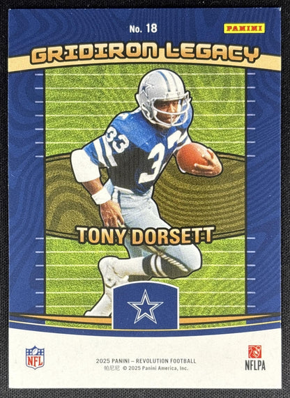 Tony Dorsett 2025 Panini Revolution Gridiron Legacy Cowboys Sports Trading Cards