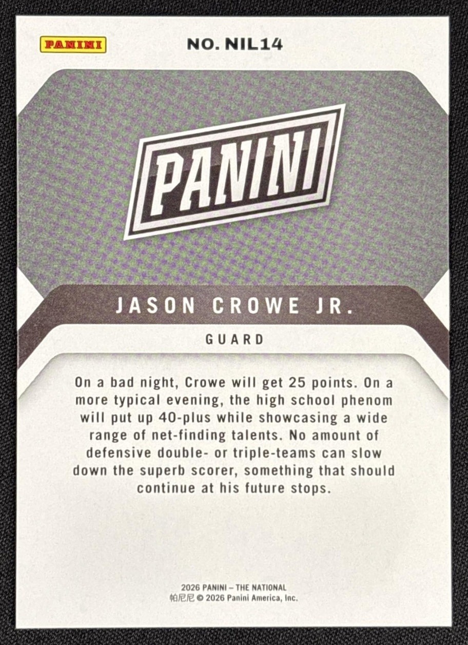 Jason Crowe 2026 Panini NSCC Silver Pack Foil Sports Trading Cards