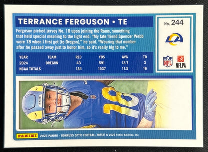 Terrance Ferguson 2025 Donruss Optic Rated Rookie Rams Sports Trading Cards