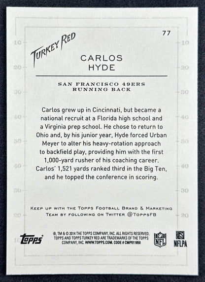 Carlos Hyde Rookie 2014 Topps Turkey Red 49ers