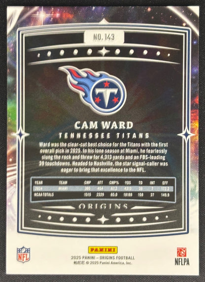 Cam Ward 2025 Origins Rookie Titans Sports Trading Cards