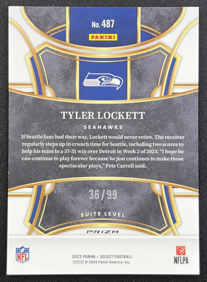 Tyler Lockett 2023 Panini Select Blue Prizms /99 Seahawks