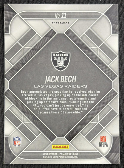 Jack Bech 2025 Panini Prizm Emergent Green Ice Raiders