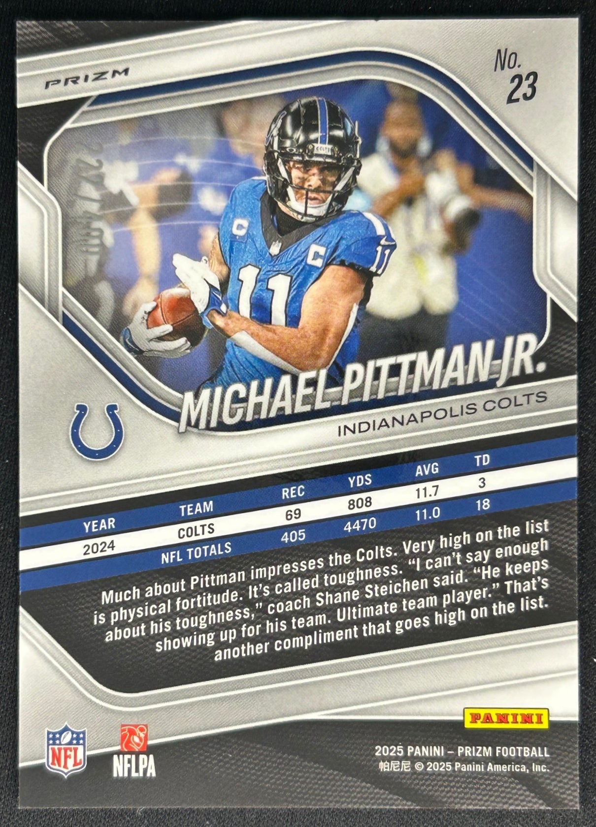 Michael Pittman Jr. 2025 Panini Prizm Pandora /400 Colts Sports Trading Cards