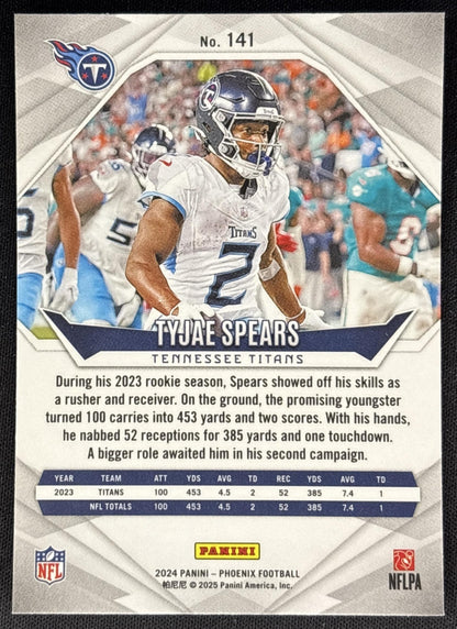 Tyjae Spears 2024 Panini Phoenix International Titans Sports Trading Card