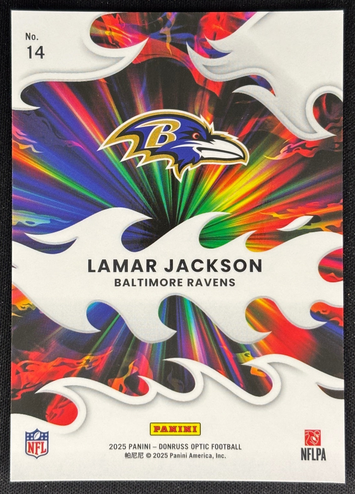 Lamar Jackson 2025 Panini Donruss Optic Light It Up Ravens Sports Trading Cards