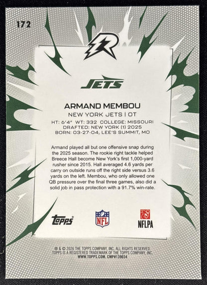 Armand Membou 2025 Topps Resurgence Crimson Surge Refractor /199 Jets