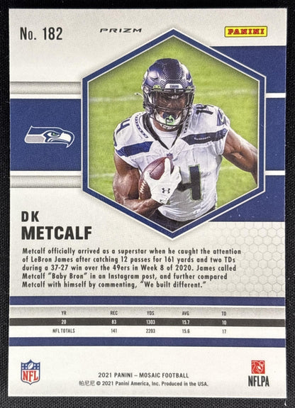 DK Metcalf 2021 Panini Mosaic Prizm Reactive Orange Seahawks Sports Trading Cards