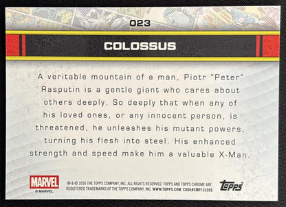 Colossus 2026 Topps Chrome Marvel Comics