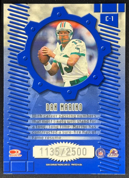 Dan Marino 2000 Donruss Elite Craftsmen /2500 Dolphins Sports Trading Cards