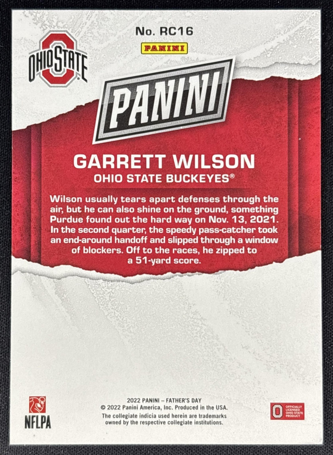 Garrett Wilson Father's Day Rookie /25 Jets Back