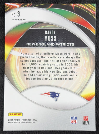 Randy Moss 2024 Panini Prizm Portals Green Patriots Sports Trading Card