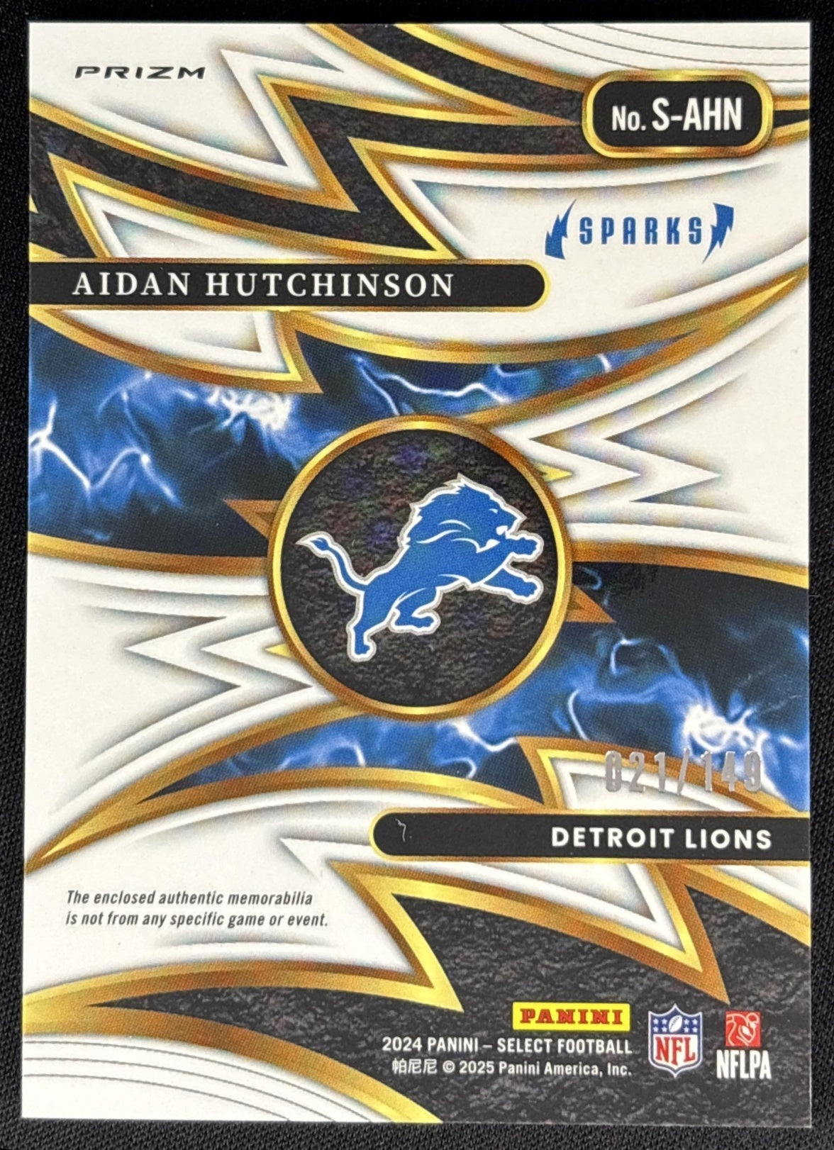Aidan Hutchinson 2024 Panini Select Sparks /149
