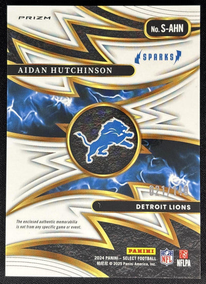 Aidan Hutchinson 2024 Panini Select Sparks /149