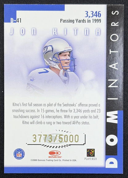 Jon Kitna 2000 Donruss Dominators /5000 Seahawks