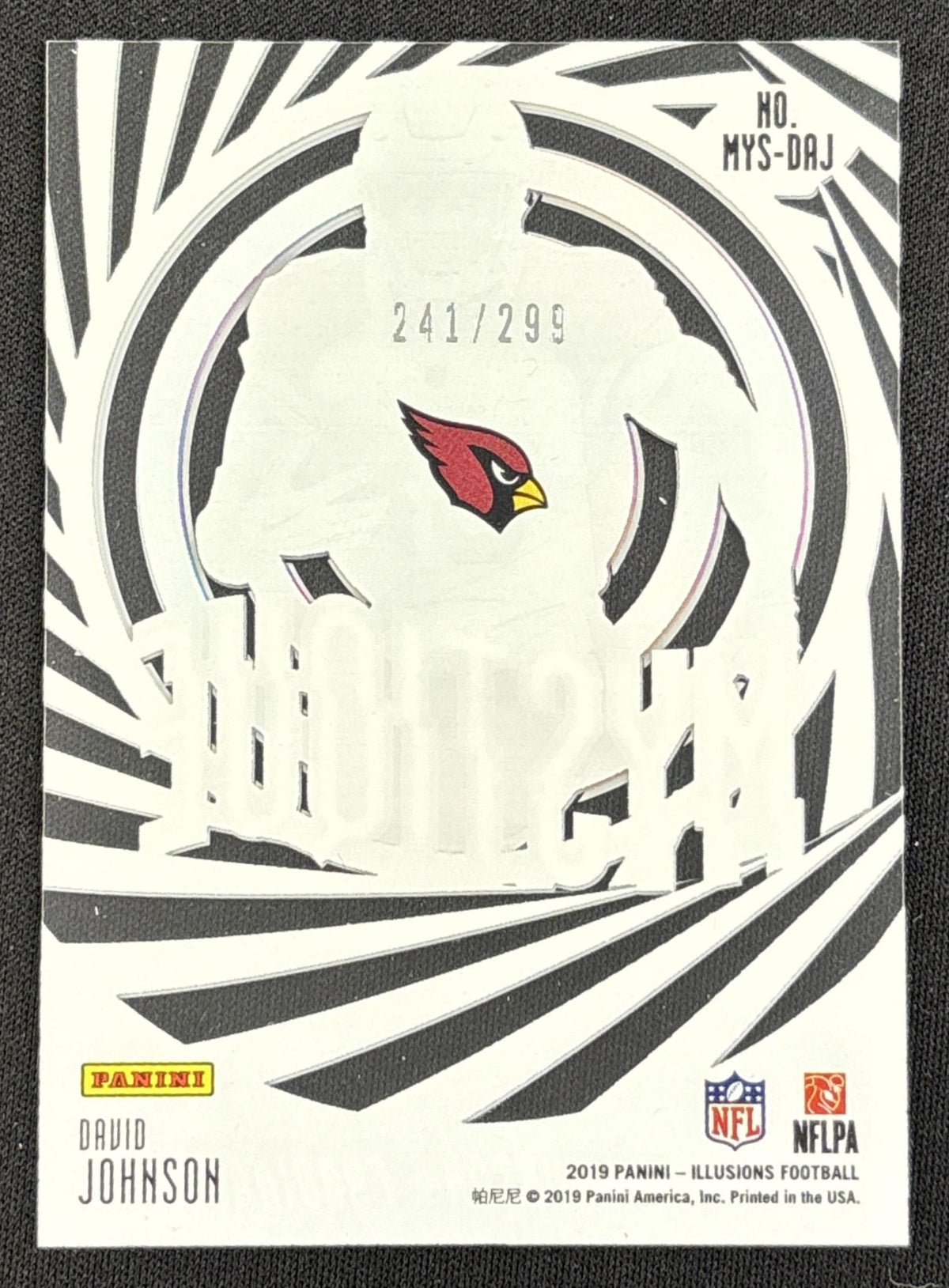 David Johnson 2019 Panini Illusions Mystique Blue /299 Cardinals