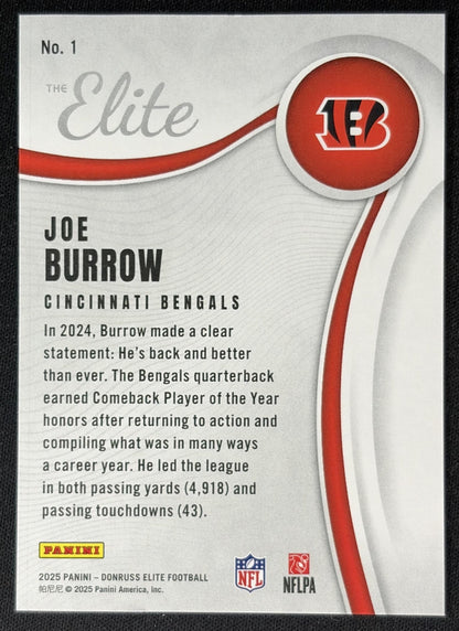 Joe Burrow 2025 Panini Donruss Elite The /799 Bengals Sports Trading Cards