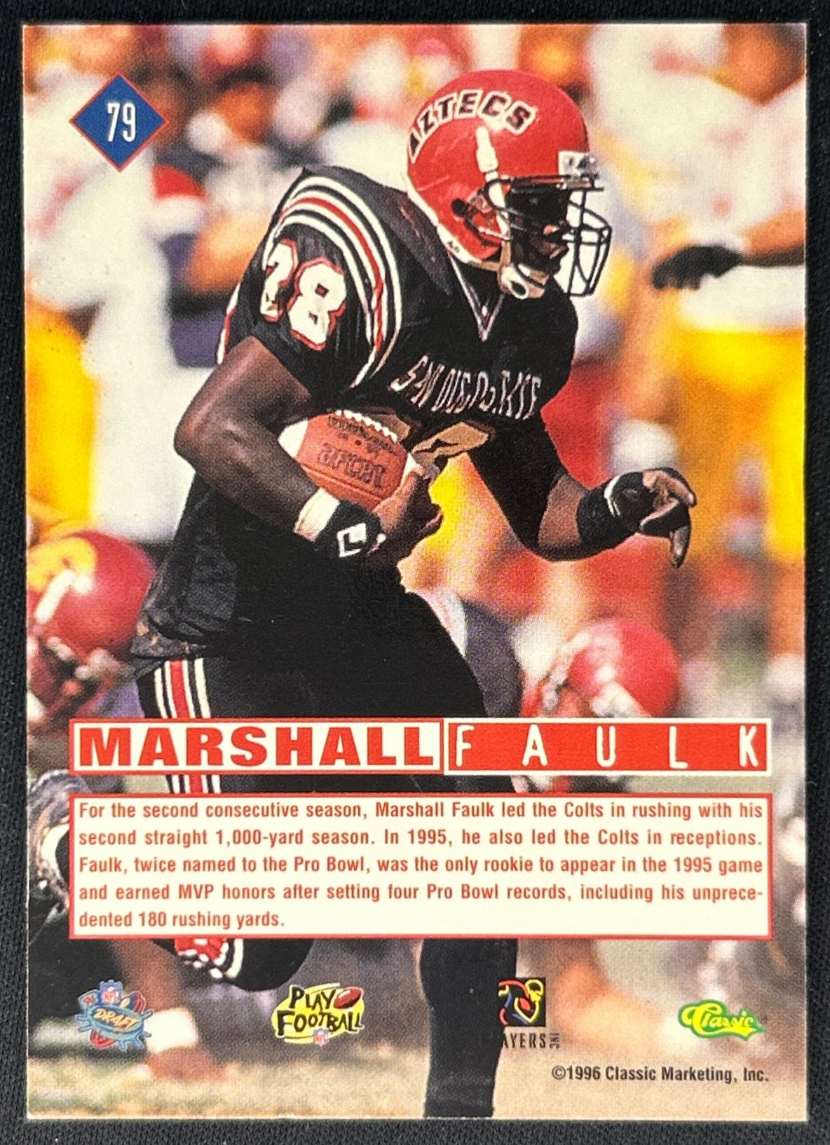Marshall Faulk 1996 NFL Rookies Sports Trading Cards
