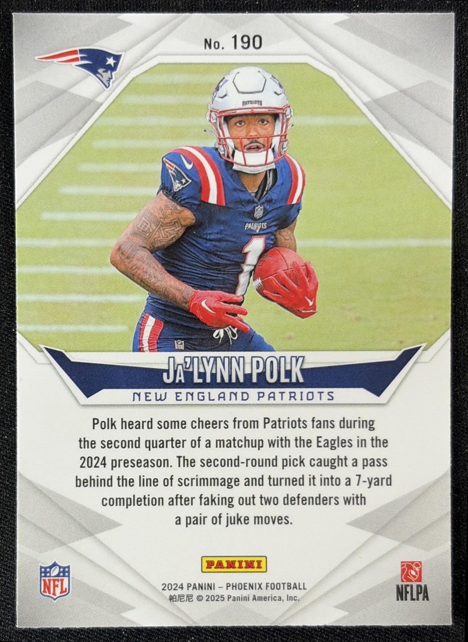 Ja'Lynn Polk 2024 Panini Phoenix Orange Fade Patriots