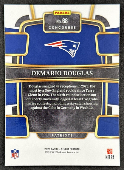 Demario Douglas 2023 Panini Select Concourse Patriots Back
