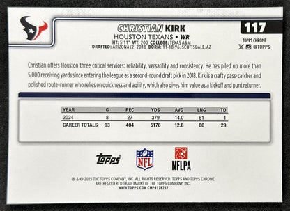 Christian Kirk 2025 Topps Chrome Sapphire Texans