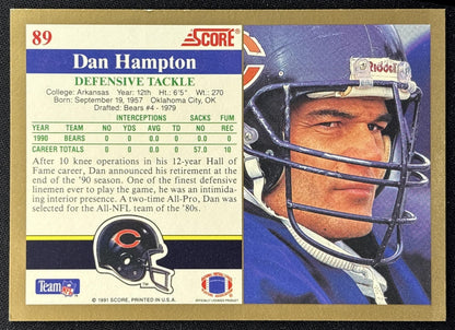 Dan Hampton 1991 Score Bears back