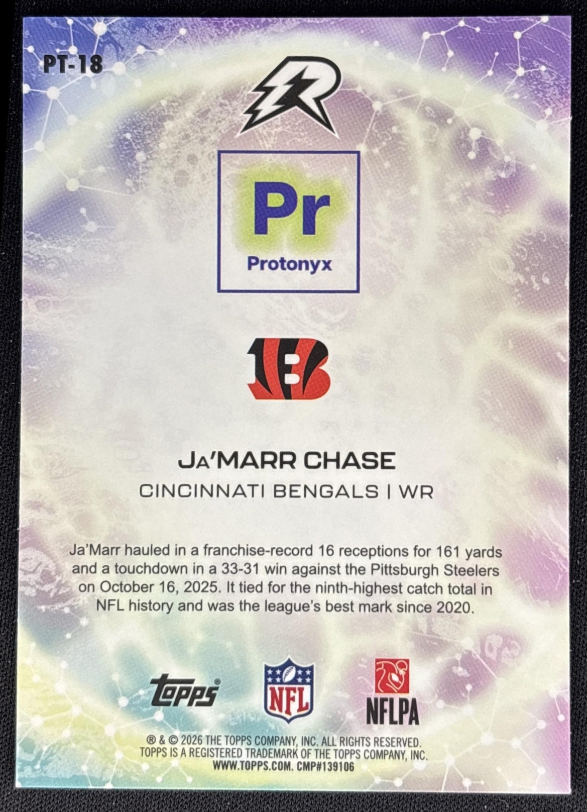 Ja'Marr Chase 2025 Topps Resurgence Protonyx Bengals