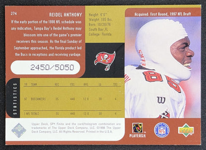 Reidel Anthony 1998 SPx Finite Radiance /5050 Buccaneers