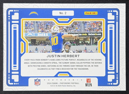 Justin Herbert 2024 Panini Photogenic A Different View Silver /150 Chargers