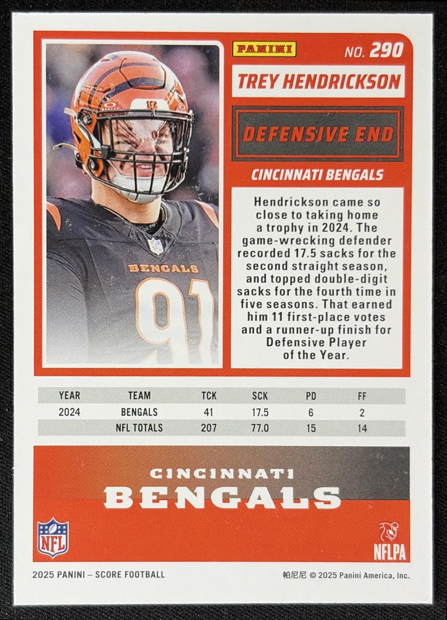 Trey Hendrickson 2025 Panini Score Circular /299 Bengals