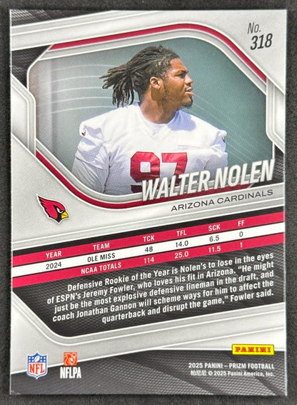 Walter Nolen 2025 Prizm Cardinals Sports Trading Cards