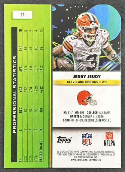 Jerry Jeudy 2025 Topps Cosmic Chrome Browns back