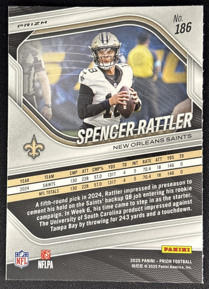 Spencer Rattler 2025 Panini Prizm Silver Saints