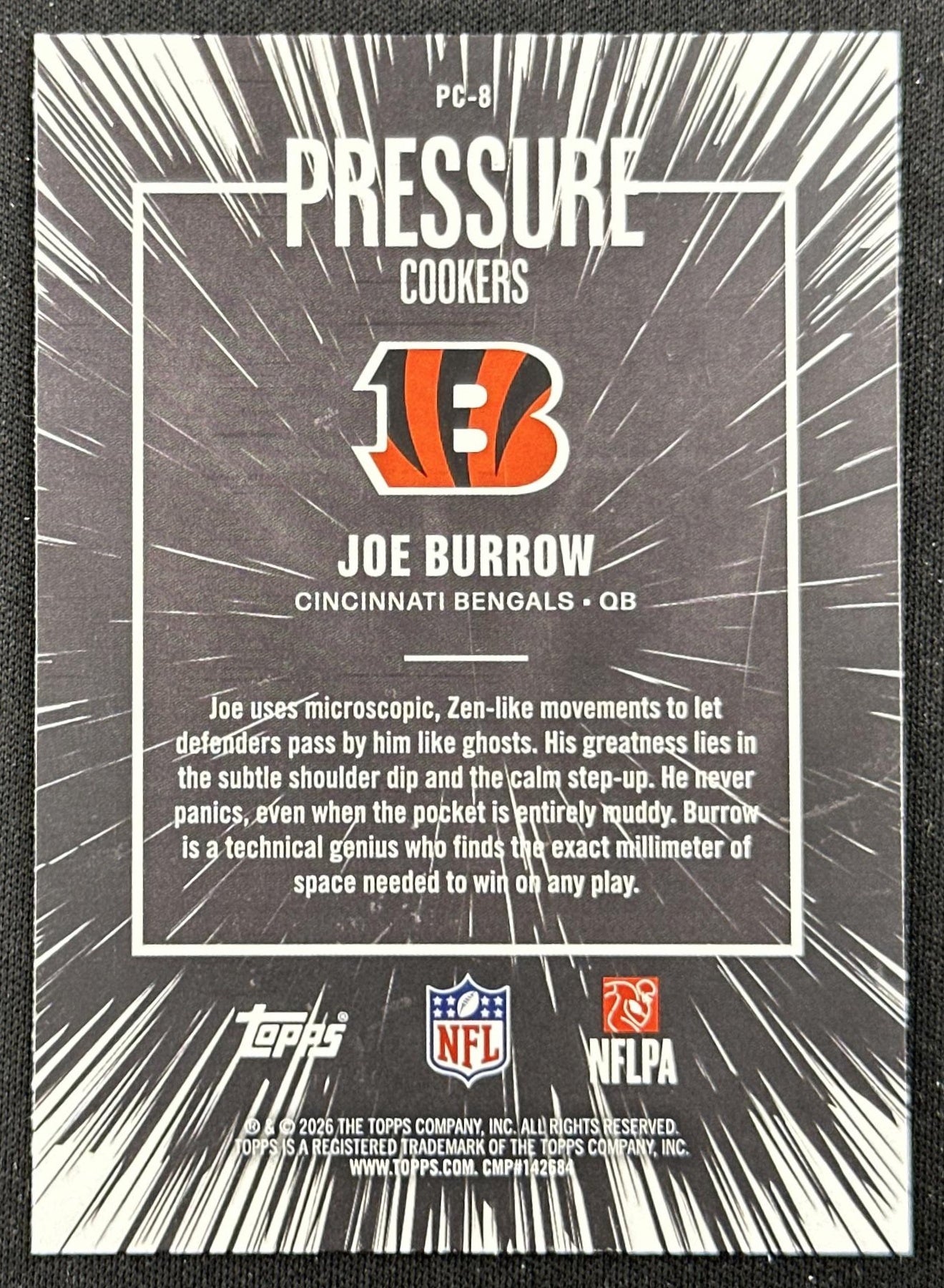 Joe Burrow 2026 Topps Flagship Pressure Cookers Bengals