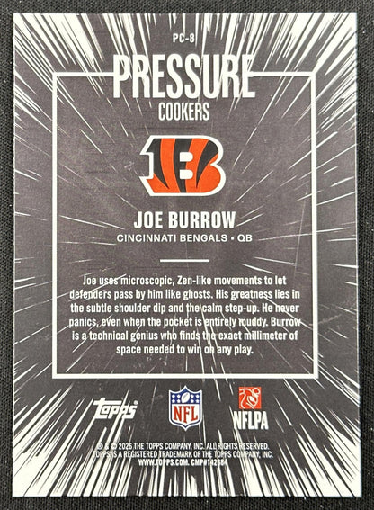 Joe Burrow 2026 Topps Flagship Pressure Cookers Bengals