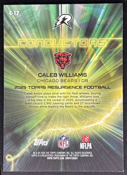 Caleb Williams 2025 Topps Resurgence Conductors Bears