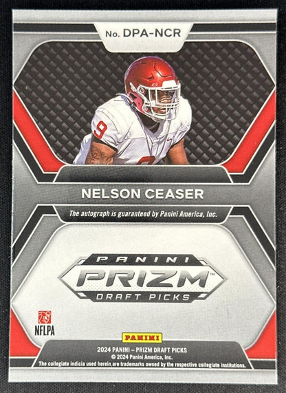 Nelson Ceaser 2024 Panini Prizm Collegiate Draft Picks Pick Auto